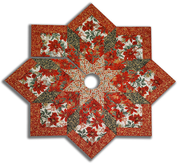 Fully FINISHED Christmas Blossom Tree Skirt