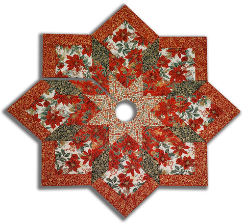 Fully FINISHED Christmas Blossom Tree Skirt