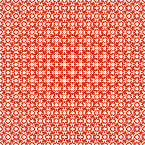 Poppie Cotton Elise EE25509 Trellis Red By The Yard