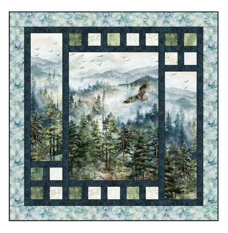 Northcott - Altitude DQ3665 Triptych Digital Shop Sample 65" x 65"