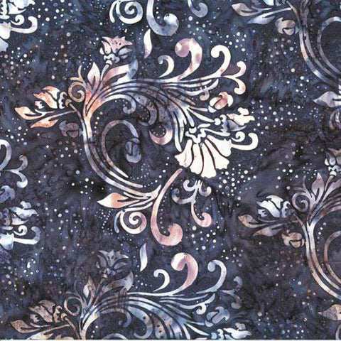 Hoffman Batik U2454 243 Delft Jacobean Embroidery 1 YARD