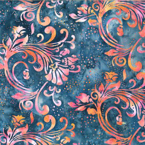 Hoffman Batik U2454 549 Celestials Jacobean Embroidery 3.5 YARDS