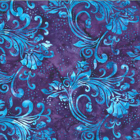 Hoffman Batik U2454 81 Violet Jacobean Embroidery By The Yard