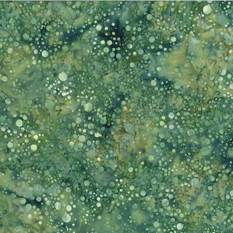 Hoffman Batik 2457 377 Spinach Scattered Dots By The Yard