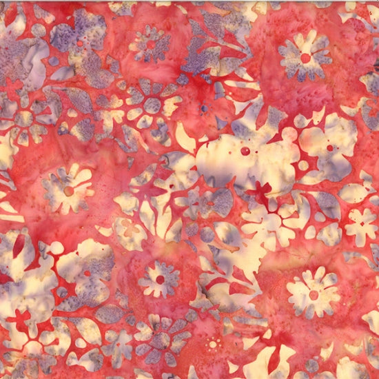 Hoffman Batik U2496 419 Passion Tea Abstract Floral By The Yard