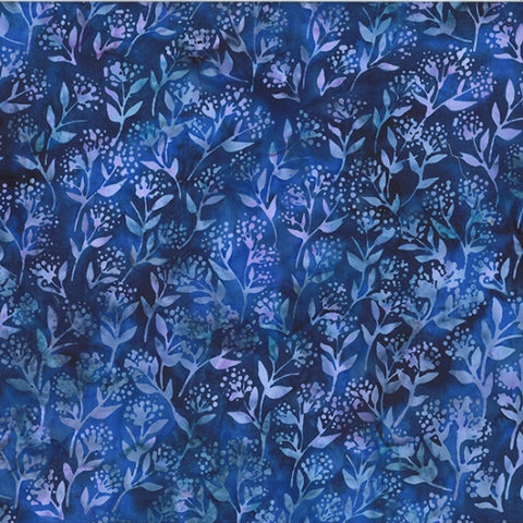 Hoffman Batik U2509 230 Sapphire Scattered Blossoms By The Yard