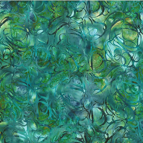 Hoffman Bali Batik V2517 522 Seagrass Abstract Circles By The Yard