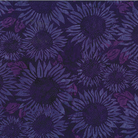 Hoffman Bali Batik V2546 81 Violet Sunflower By The Yard