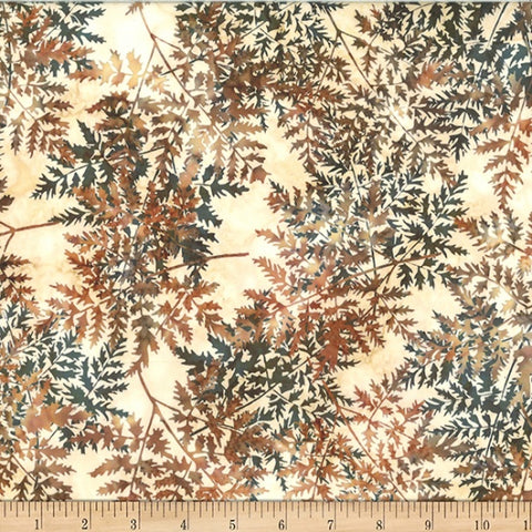 Hoffman Bali Batik Driftwood V2548 168 Nutmeg Ferns By The Yard