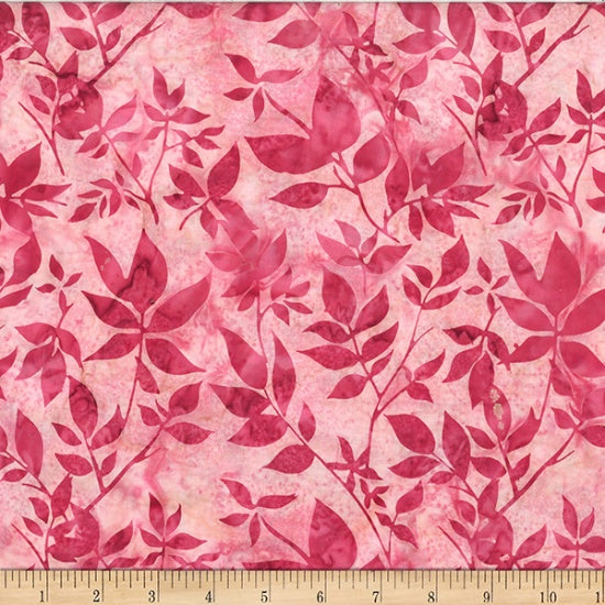 Hoffman Bali Batik Garnet Glow V2550 218 Camellia Leaves By The Yard