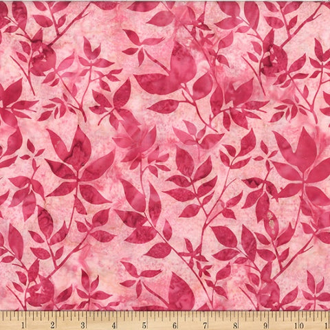 Hoffman Bali Batik Garnet Glow V2550 218 Camellia Leaves By The Yard