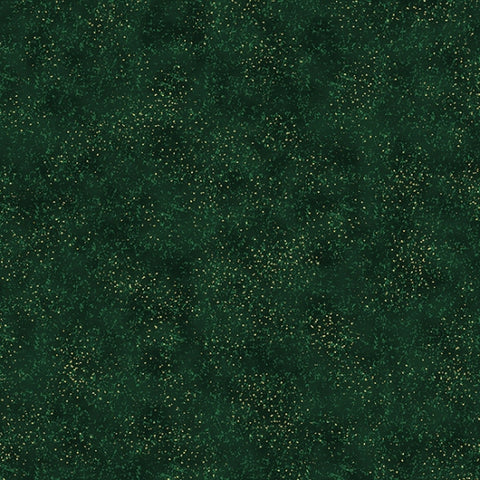 Hoffman Metallic - Fall Blooms V5189 31G Emerald/Gold By The Yard