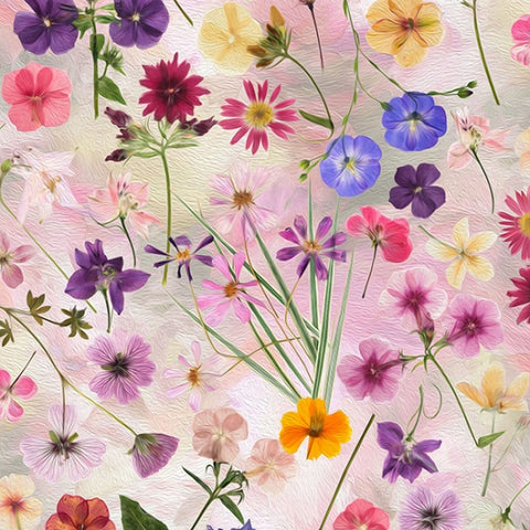 Hoffman Wildflowers Spectrum Print V5250 12 Pink By The Yard