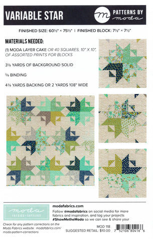 VARIABLE STAR - Patterns By Moda - MOD 118