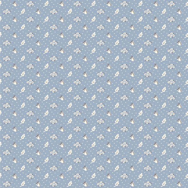 Poppie Cotton Wildwood Dwellings WW25110 Vintage Apron Blue By The Yard