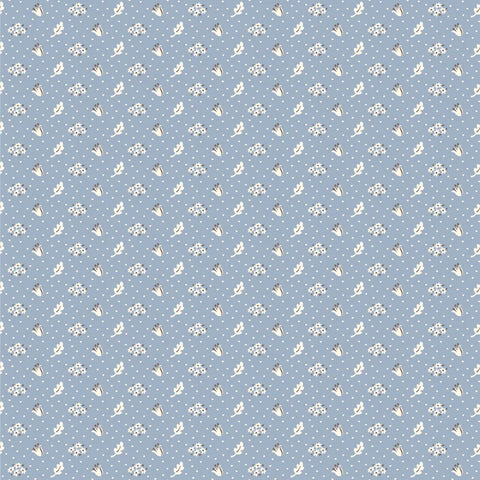 Poppie Cotton Wildwood Dwellings WW25110 Vintage Apron Blue By The Yard