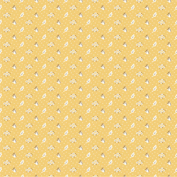 Poppie Cotton Wildwood Dwellings WW25109 Vintage Apron Yellow By The Yard