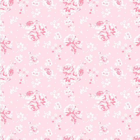 Poppie Cotton Elise EE25506 Vintage Rose Soft Pink By The Yard