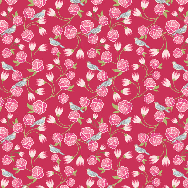 Poppie Cotton Stolen Moments SM25315 Vintage Vines Rose By The Yard