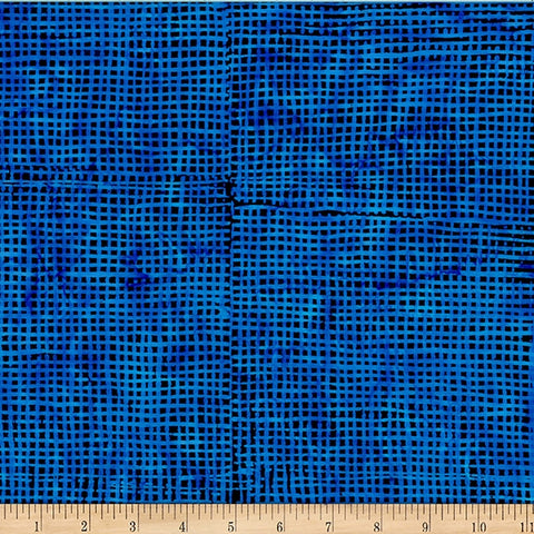 Hoffman Bali Batik W2560 215 Black Blue Double Line By The Yard