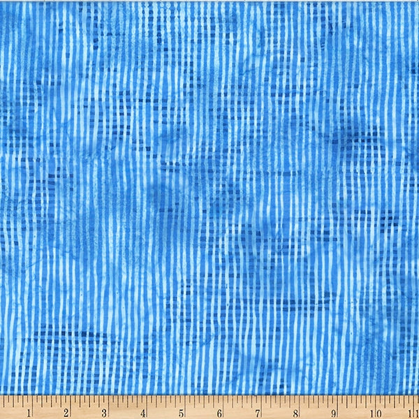 Hoffman Bali Batik W2560 7 Blue Double Line By The Yard