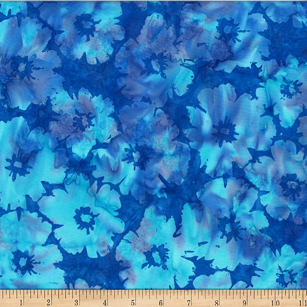 Hoffman Batik W2563 123 Lapis Big Floral By The Yard