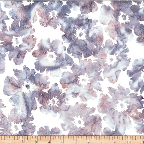 Hoffman Batik Skipping Rocks W2563 542 Dove Big Floral By The Yard