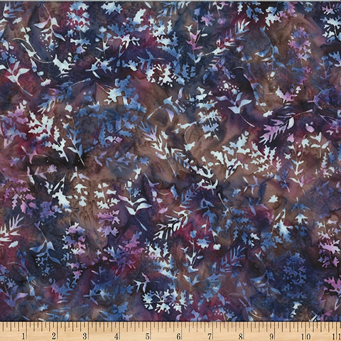 Hoffman Batik W2564 50 Wine Mixed Weeds By The Yard