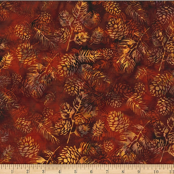 Hoffman Batik W2568 389 Paprika Big Floral By The Yard