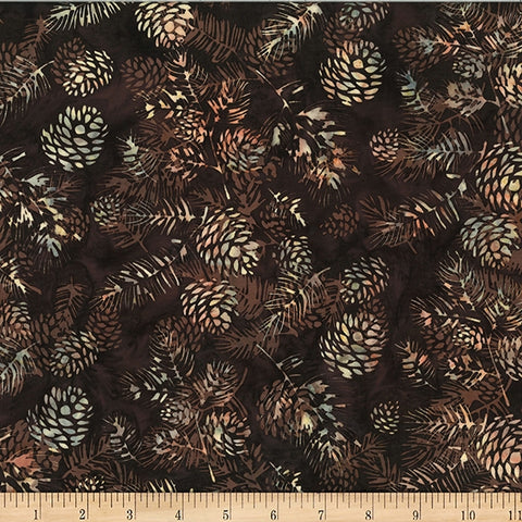 Hoffman Bali Batik W2568 610 Cappuccino Pine Cone By The Yard