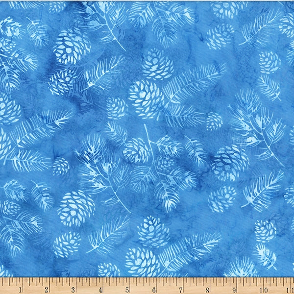 Hoffman Batik W2568 7 Blue Big Floral By The Yard