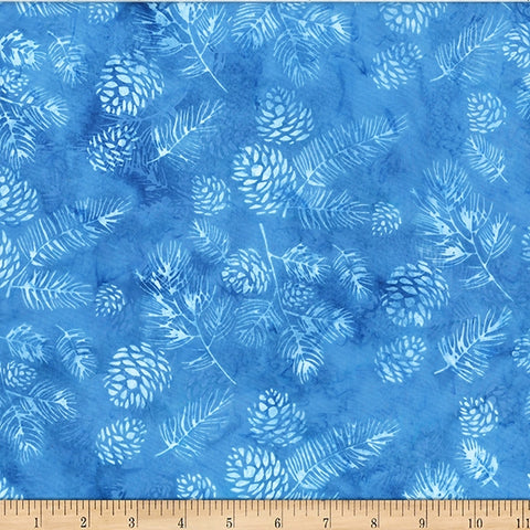 Hoffman Batik W2568 7 Blue Big Floral By The Yard