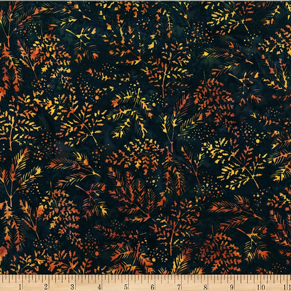 Hoffman Batik W2570 128 Midnight Pine Fern By The Yard