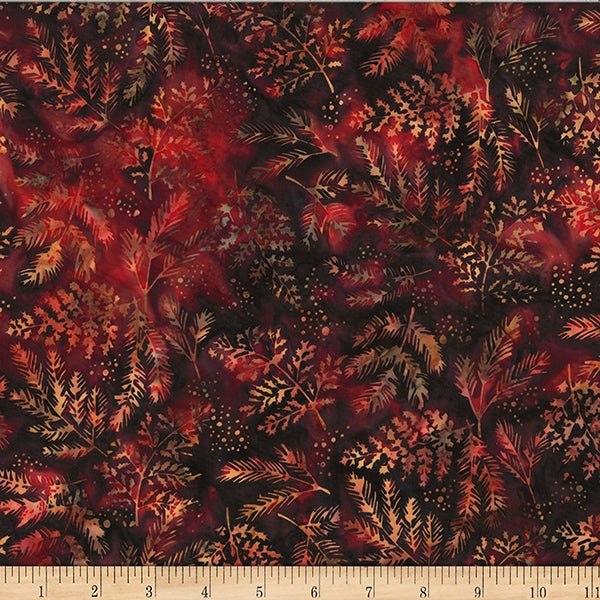 Hoffman Batik Feel The Flame W2570 533 Nightshade Pine Fern By The Yard