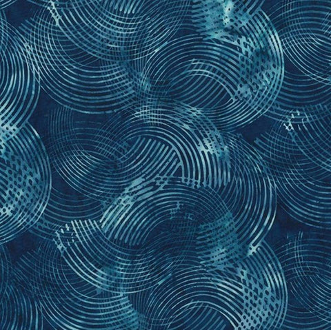 Hoffman Bali Batik W2572 19 Navy Organic Lines By The Yard