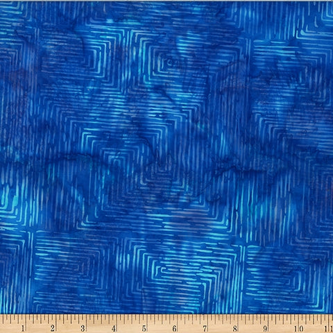 Hoffman Batik W2573 123 Lapis Lined Geo By The Yard