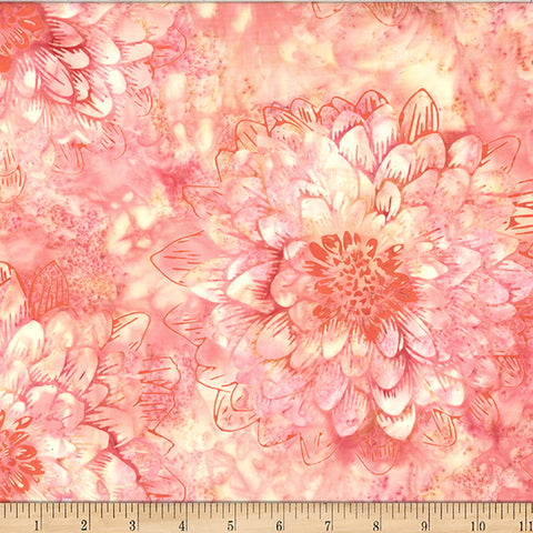 Hoffman Batik W2576 198 Apricot Dahlia By The Yard