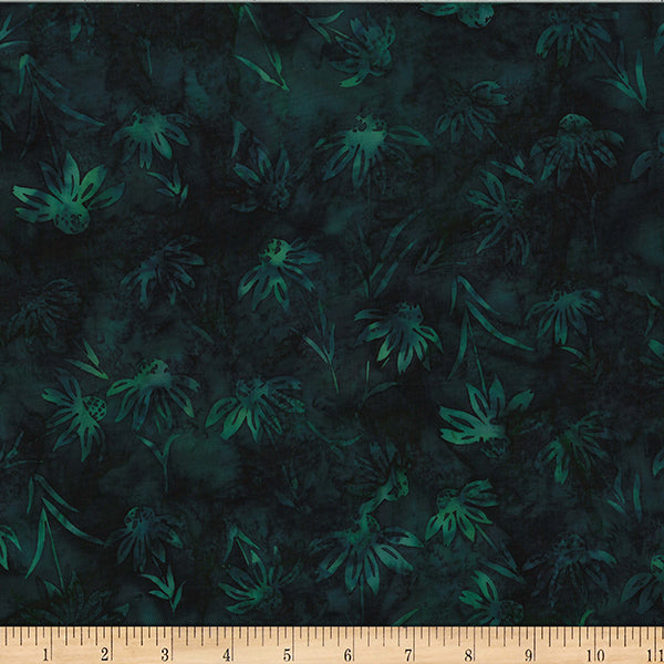 Hoffman Batik W2577 309 Viridian Echinacea By The Yard