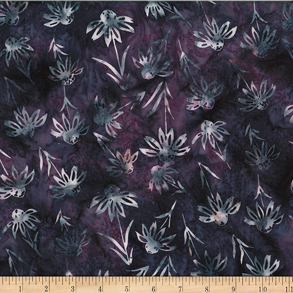 Hoffman Batik W2577 394 Merlot Enchinacea By The Yard