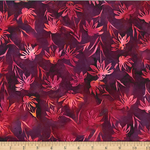 Hoffman Batik W2577 72 Magenta Echinacea By The Yard