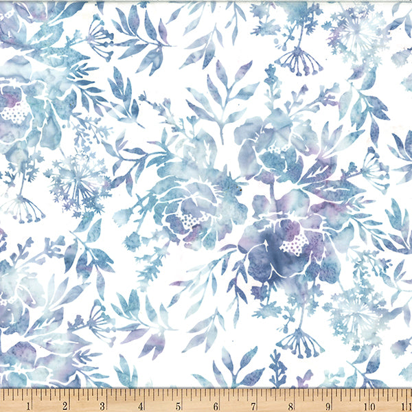 Hoffman Batik W2578 586 January Mixed Floral Leaves By The Yard