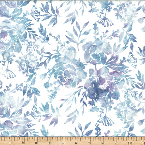 Hoffman Batik W2578 586 January Mixed Floral Leaves By The Yard