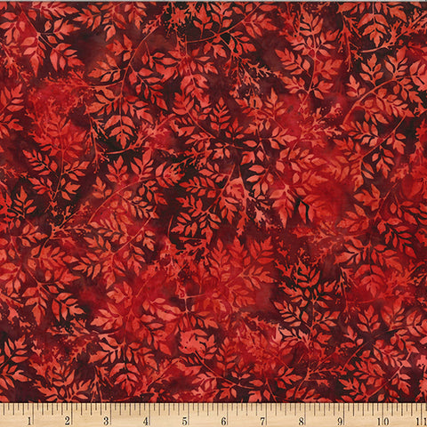 Hoffman Batik W2579 116 Harvest Packed Leaves  By The Yard