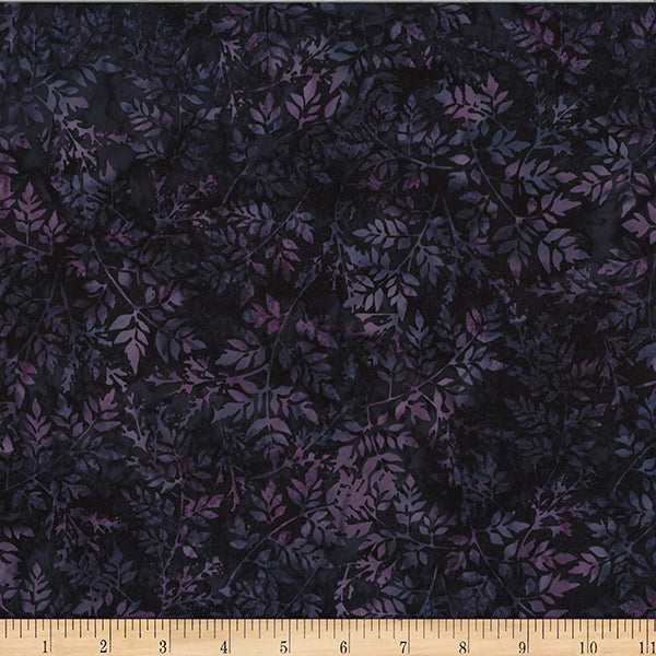 Hoffman Batik W2579 46 Plum Packed Leaves By The Yard