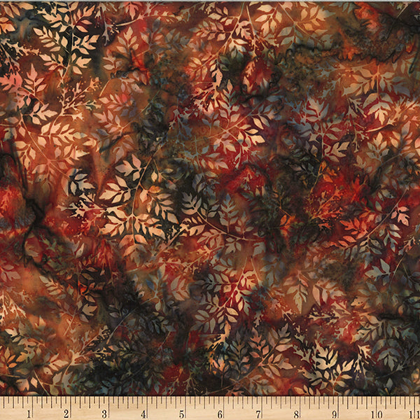 Hoffman Batik W2579 614 Bohemian Packed Leaves By The Yard