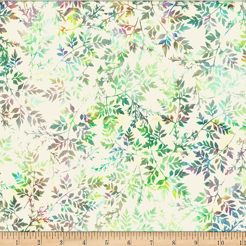 Hoffman Batik W2579 667 Light Bright Packed Leaves By The Yard