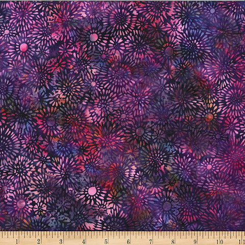 Hoffman Batik W2580 382 Grape Juice Petal Burst By The Yard