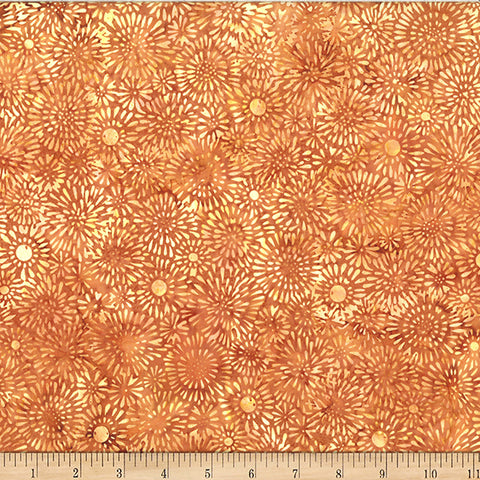 Hoffman Batik W2580 415 Chai Tea Petal Burst By The Yard