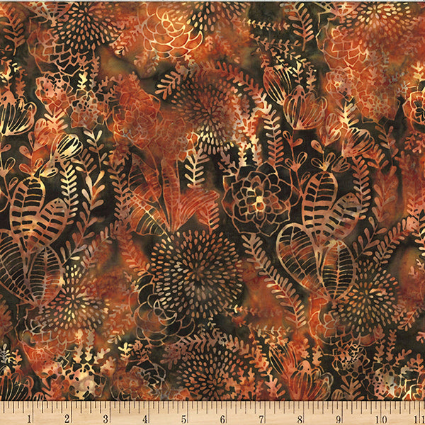 Hoffman Batik W2581 51 Chestnut Abstract By The Yard