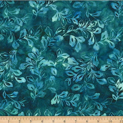 Hoffman Batik W2583 174 Seamist Decorative Leaves By The Yard